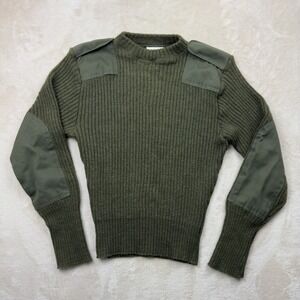 DSCP Valor Collection Sweater Men's 36 Green 100% Wool The Perfect Fit Pullover
